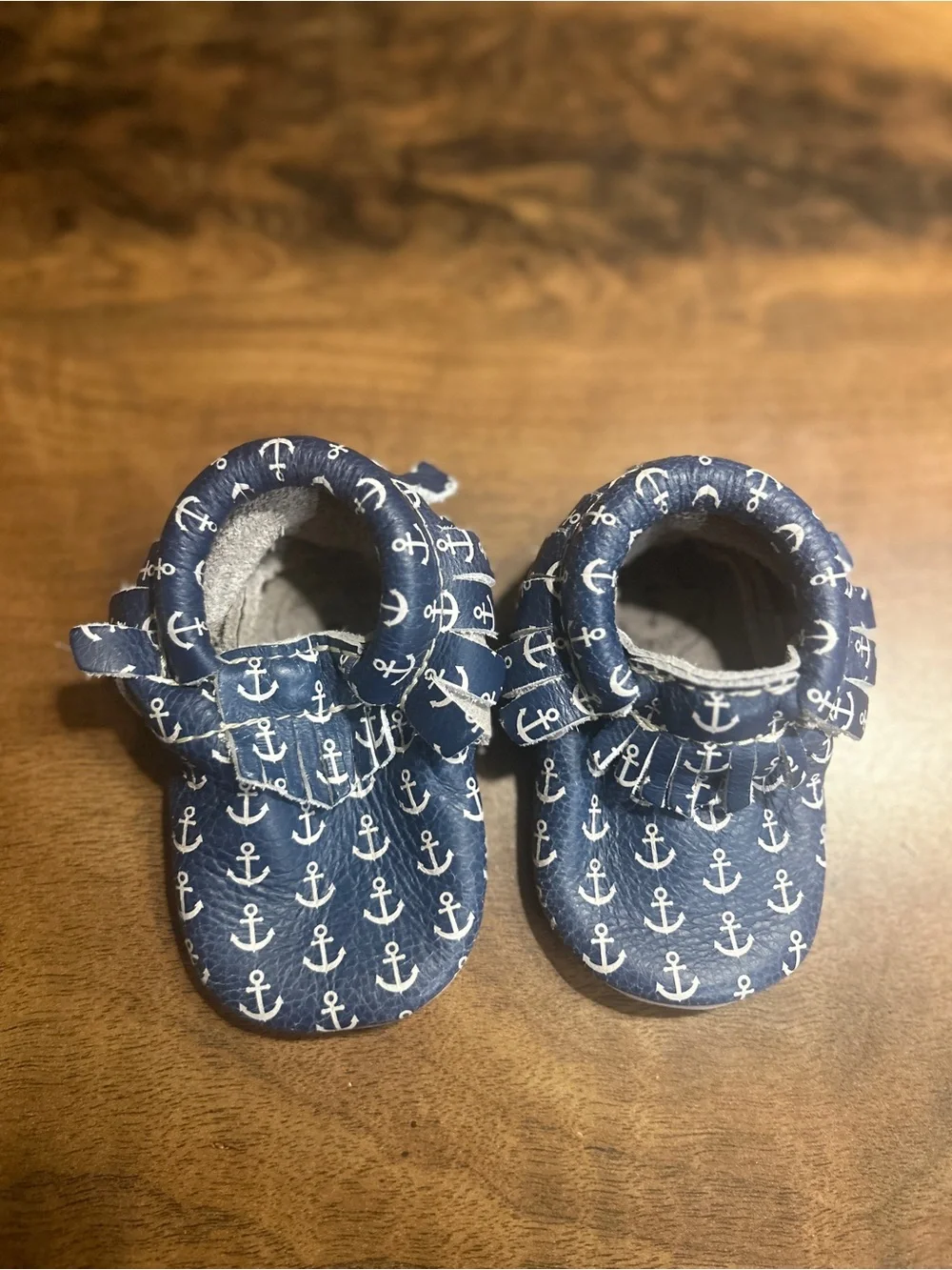 Freshly Picked Nautical Leather Moccasin Baby Shoes